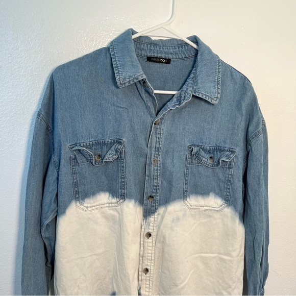 Papermoon Stitch Fix Denim Button Down Bleached - Picture 4 of 11